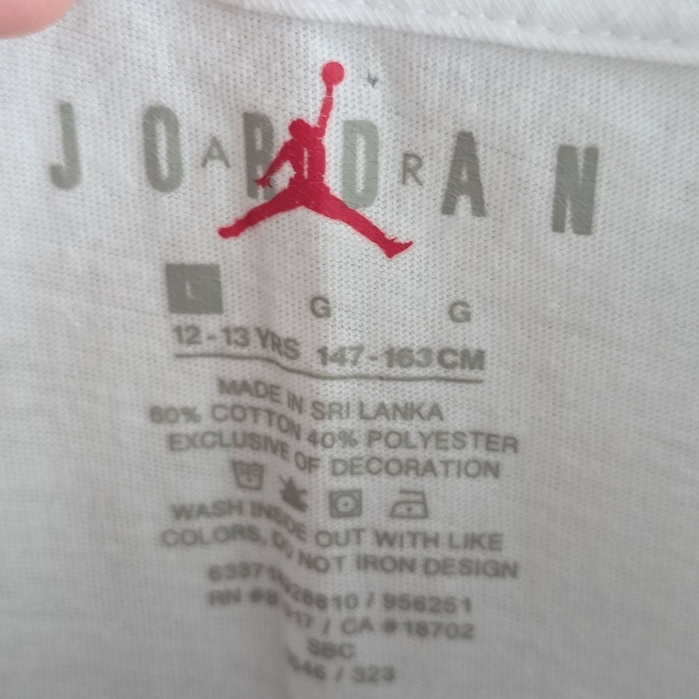Jordan Youth Jumpman AIR Graphic T Shirt White Red Size L (12-13 Years) - Picture 3 of 4